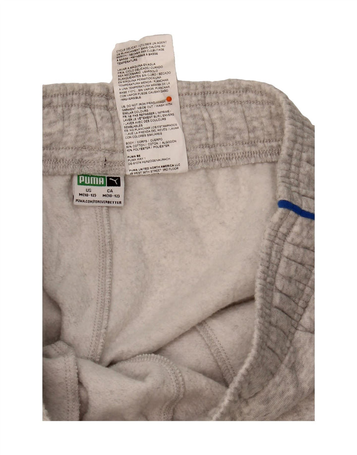 PUMA Boys Tracksuit Trousers Joggers 11-12 Years Medium Grey Cotton Vintage Puma and Second-Hand Puma from Messina Hembry 