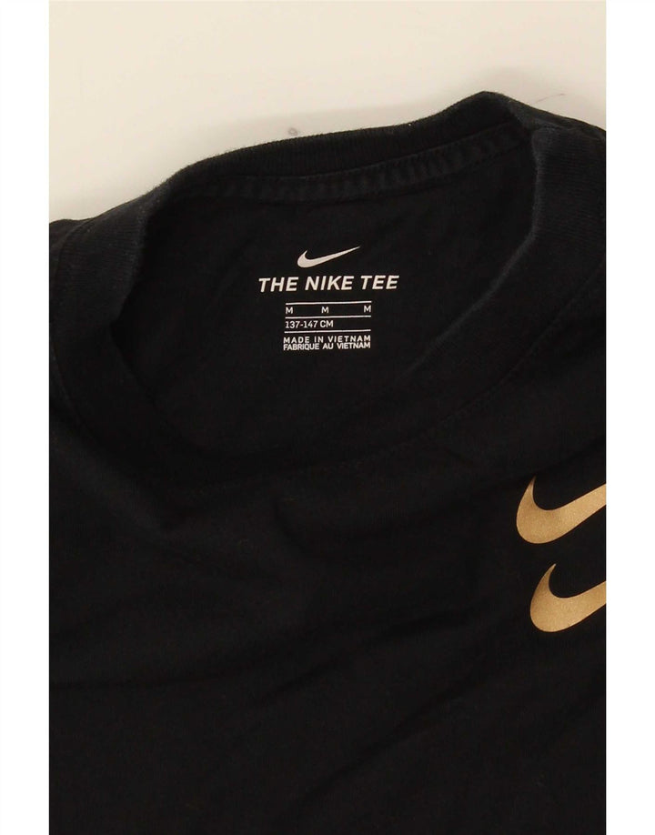 Maglietta Nike da bambino con grafica Swoosh, 10-11 anni, media, nera