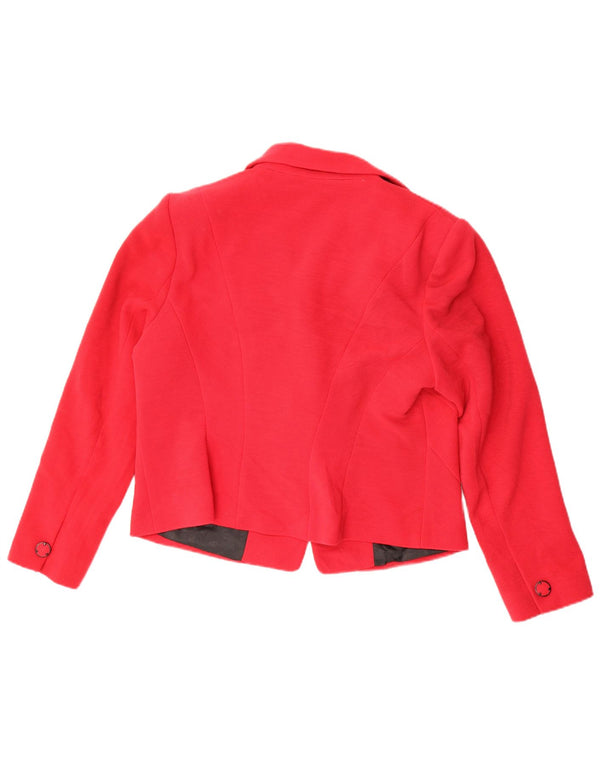 Giacca blazer a 1 bottone Marks & Spencer da donna UK 18 XL poliestere rosso