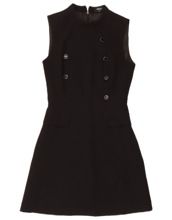 Abito tubino senza maniche da donna Oasis UK 8 piccolo poliestere nero