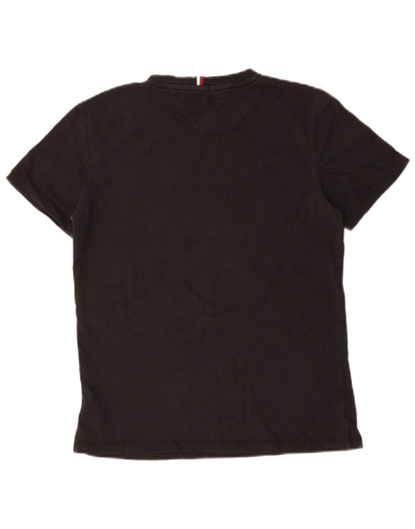 T-shirt grafica per ragazzi Tommy Hilfiger Top 13-14 anni in cotone nero