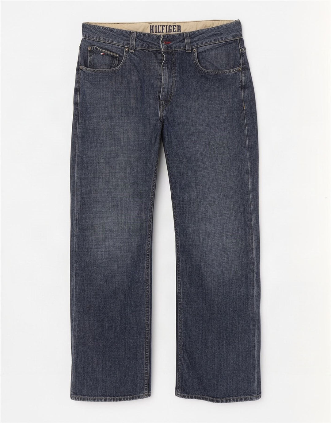 Jeans dritti da uomo Tommy Hilfiger W38 L30 cotone blu