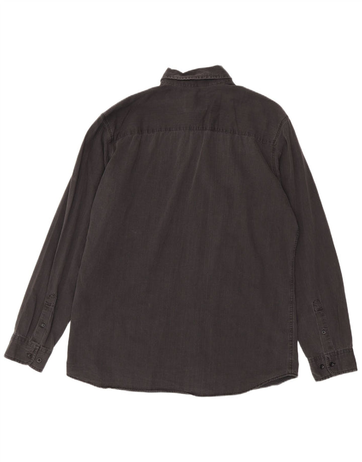 Camicia di jeans da uomo Jack & Jones XL in cotone grigio