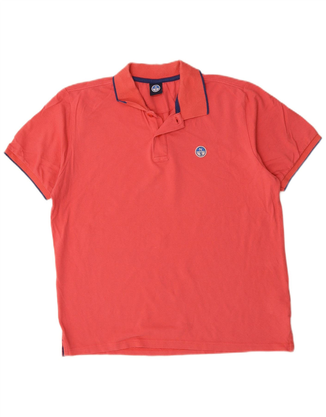 Polo da uomo NORTH SAILS in cotone rosso medio