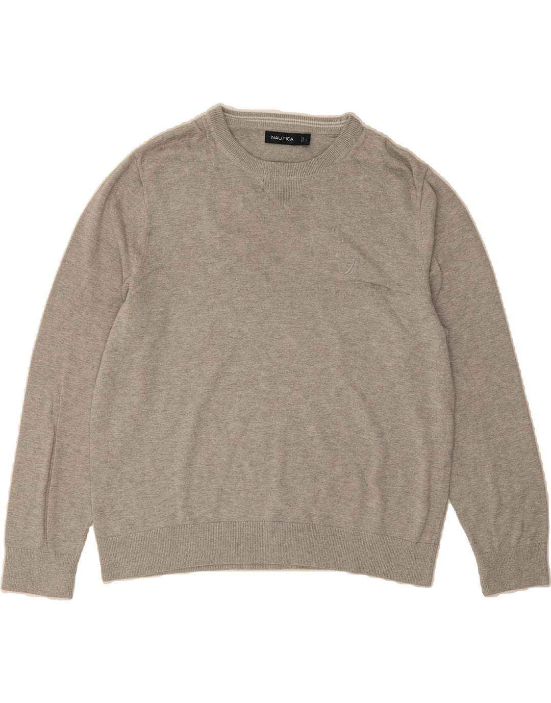 NAUTICA Mens Crew Neck Jumper Sweater Large Grey Vintage Nautica and Second-Hand Nautica from Messina Hembry 