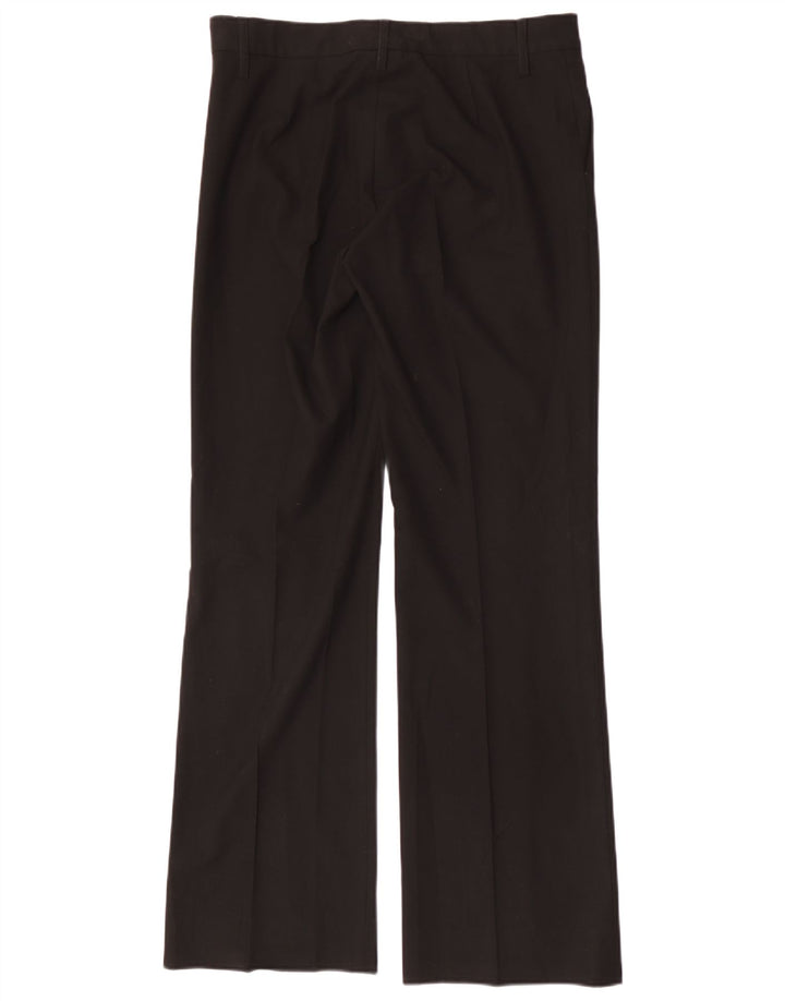 Pantaloni casual dritti da donna Zara grandi W32 L33 poliestere nero