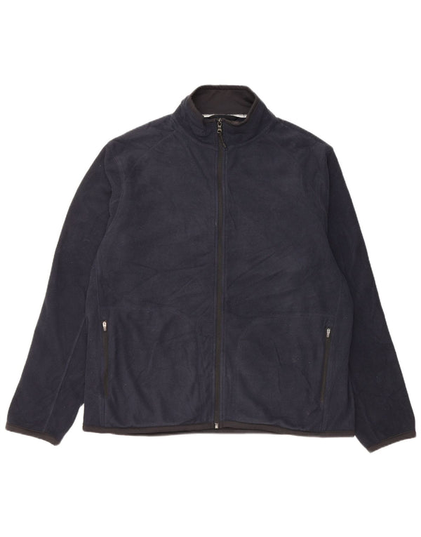 Giacca in pile da uomo Marks & Spencer UK 42 XL poliestere blu navy