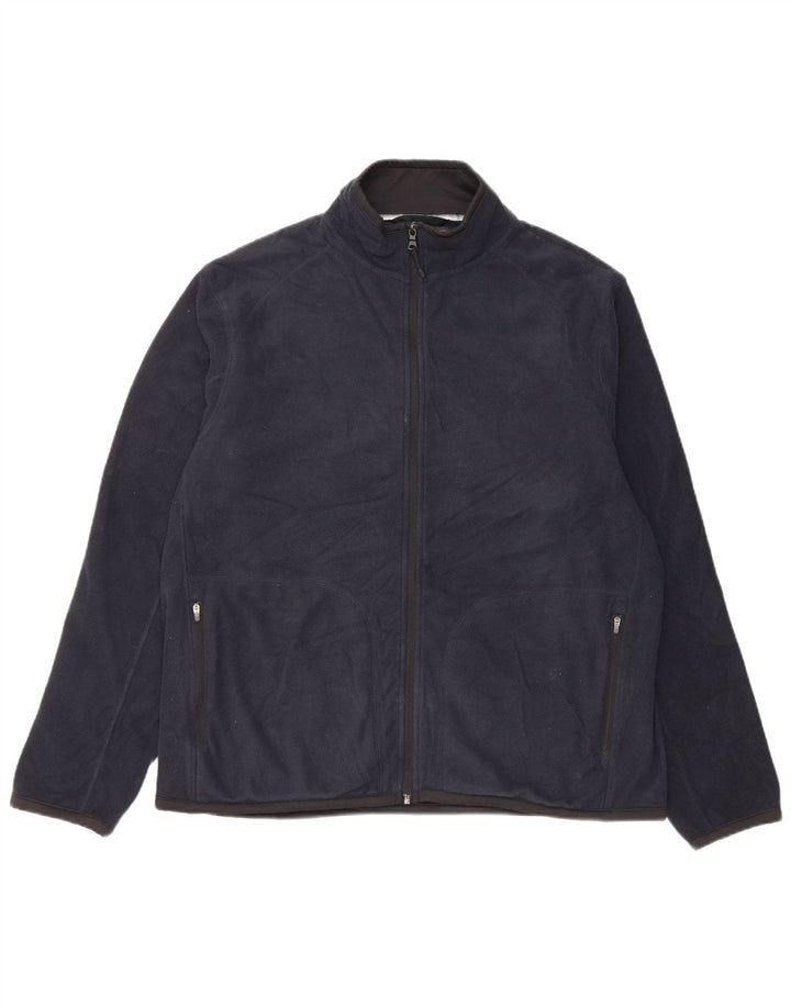 Giacca in pile da uomo Marks & Spencer UK 42 XL poliestere blu navy