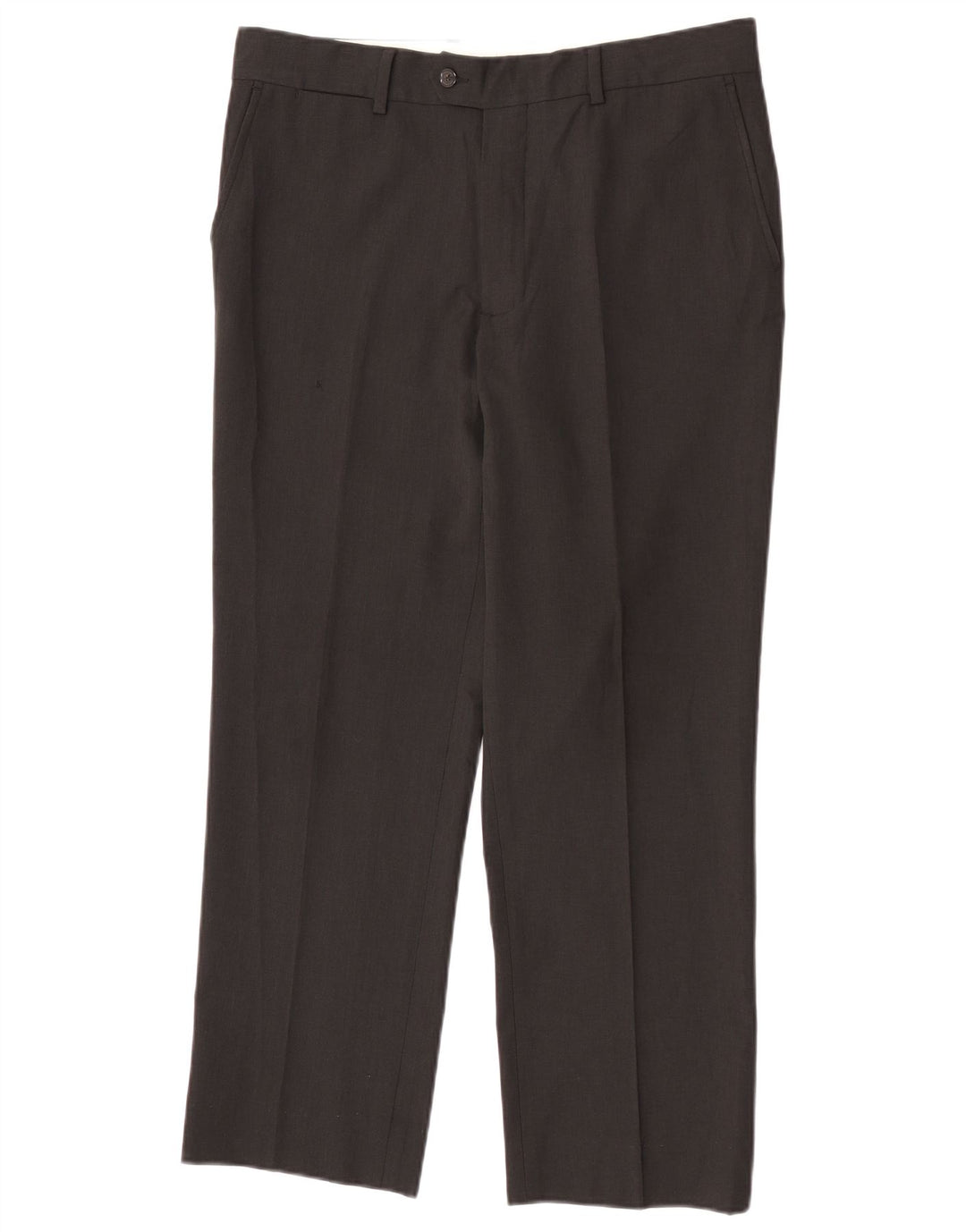 Pantaloni da abito dritti da uomo Zara EU 44 Large W34 L27 Poliestere nero