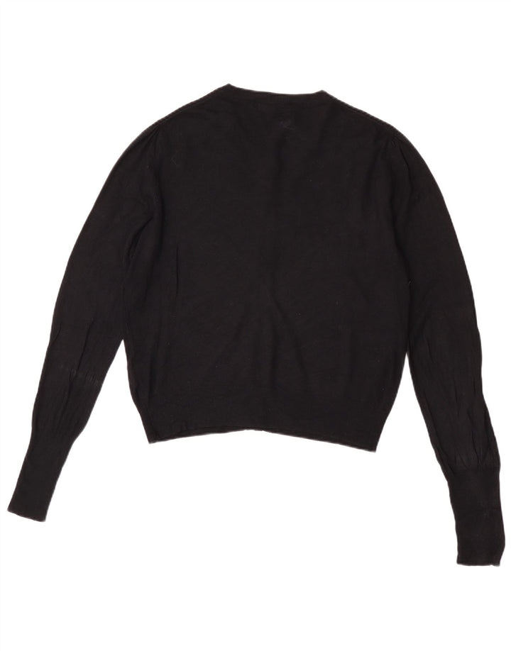 Maglione cardigan oversize da donna Marks & Spencer UK 10 piccolo nero