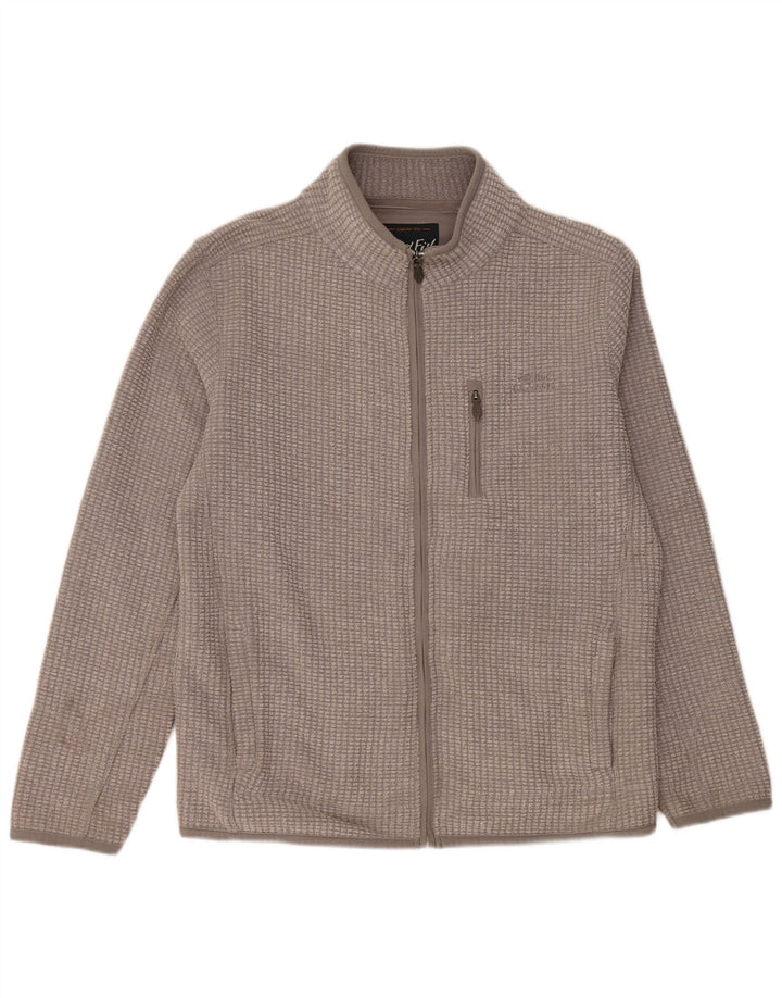 WEIRD FISH Giacca in pile da uomo UK 40 Large Grigio Poliestere