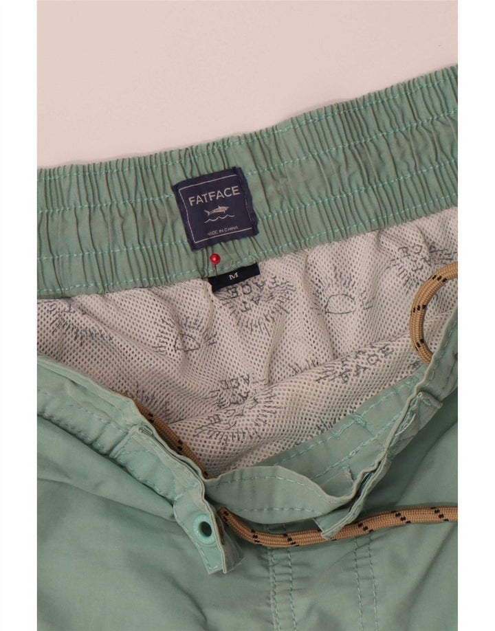 Pantaloncini da bagno da uomo Fat Face in cotone verde medio
