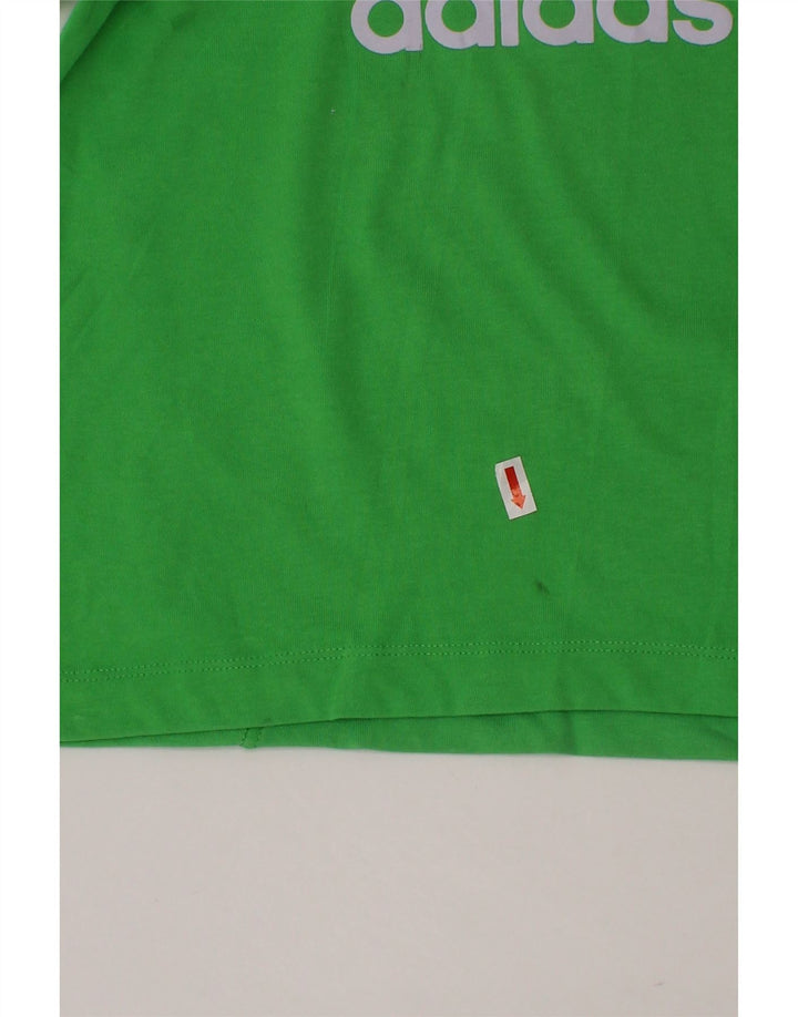 T-shirt grafica ADIDAS da bambino Climalite 5-6 anni in cotone verde