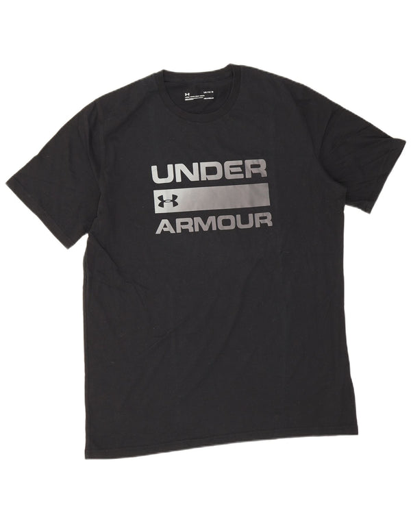 T-shirt grafica da uomo Under Armour Heat Gear Top grande nera