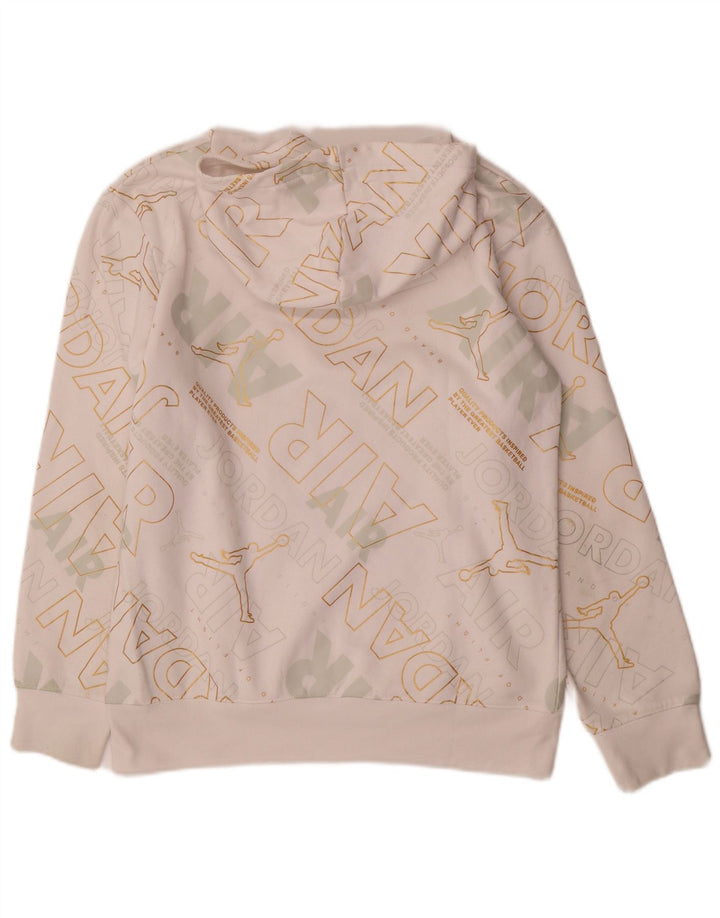 Felpa con cappuccio grafica JORDAN da bambino 13-14 anni XL in cotone bianco