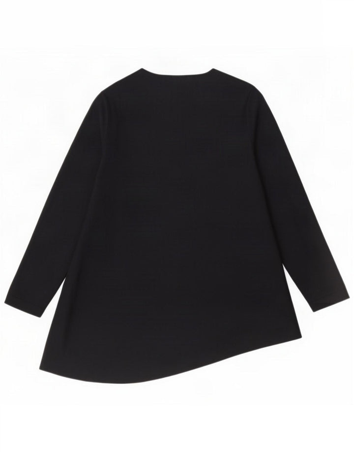 Cos Top tunica asimmetrica da donna UK 12 medio Blu navy Lana