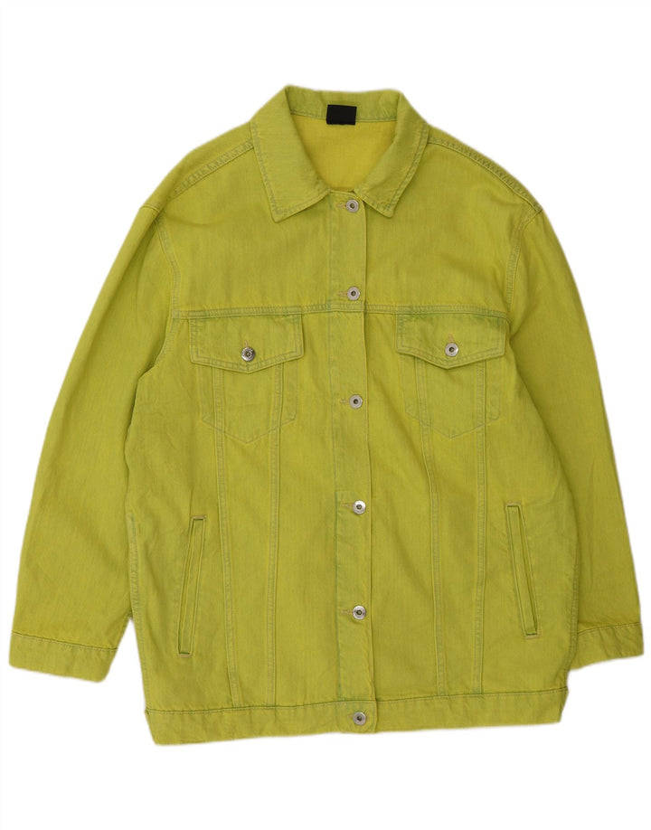 TWINSET Giacca in denim oversize da donna UK 10 Small Green Cotton Modern