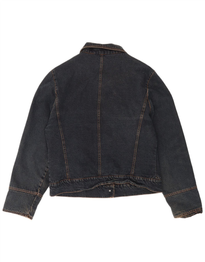Giacca di jeans vintage da donna UK 16 grande blu