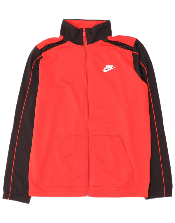 Giacca da tuta Nike da ragazzo, 13-14 anni, XL, in poliestere color block rosso