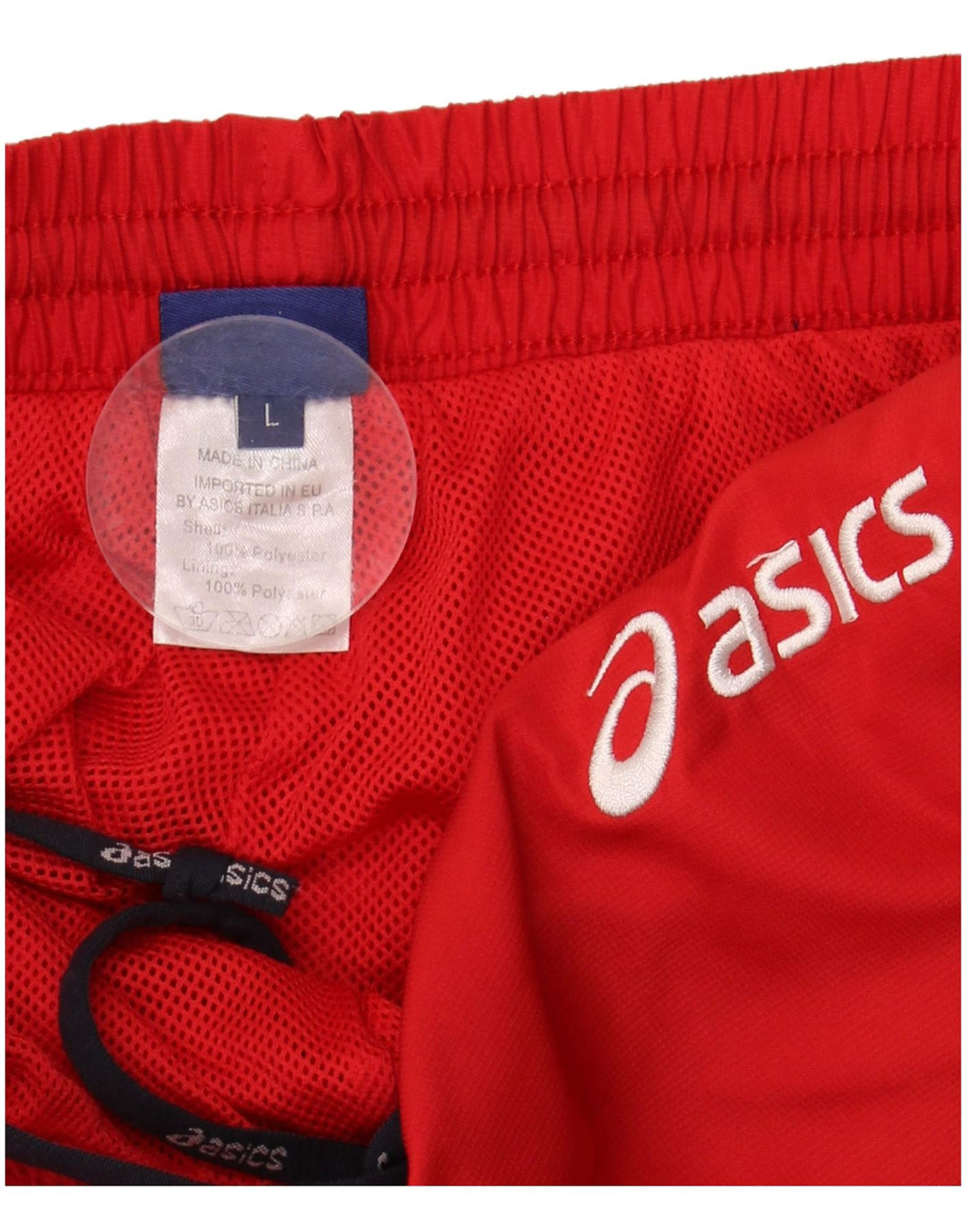 Pantaloni da tuta ASICS da donna UK 14 Large Rosso Poliestere