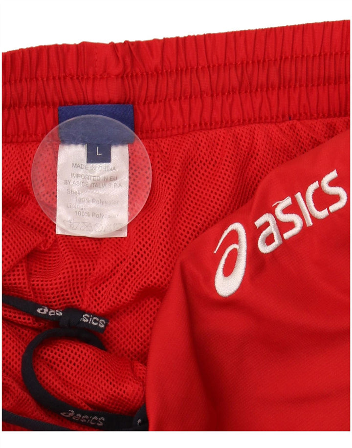 Pantaloni da tuta ASICS da donna UK 14 Large Rosso Poliestere