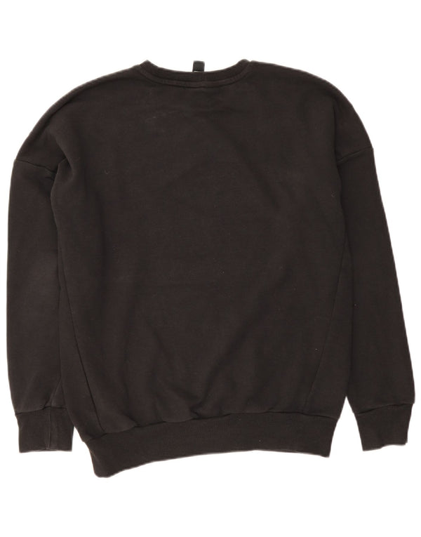 Felpa grafica da donna Adidas Jumper UK 14 cotone nero medio