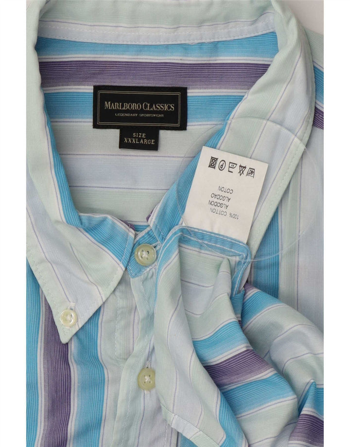 Camicia da uomo Marlboro Classics 3XL in cotone a righe multicolore