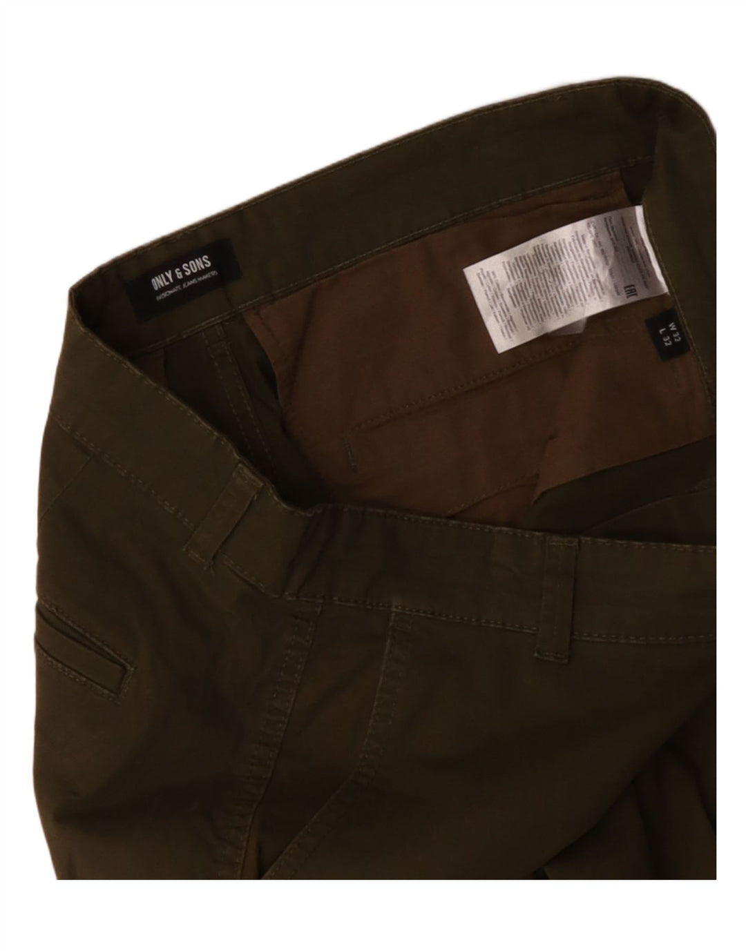 Only & Sons Pantaloni cargo da jogging da uomo W32 L29 cotone kaki