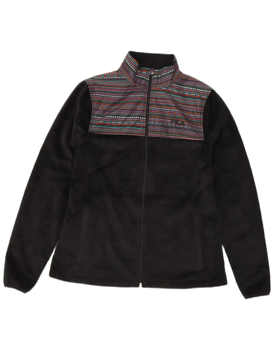 Giacca in pile da donna FILA UK 10 Small Poliestere a righe nere