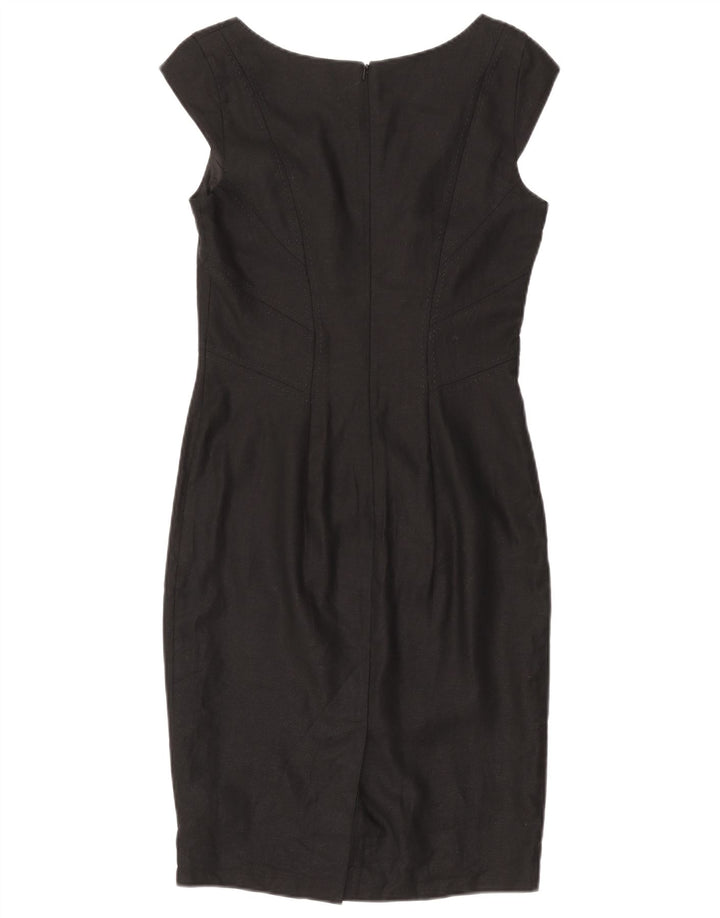 MARKS & SPENCER Abito tubino da donna UK 8 Piccolo lino nero