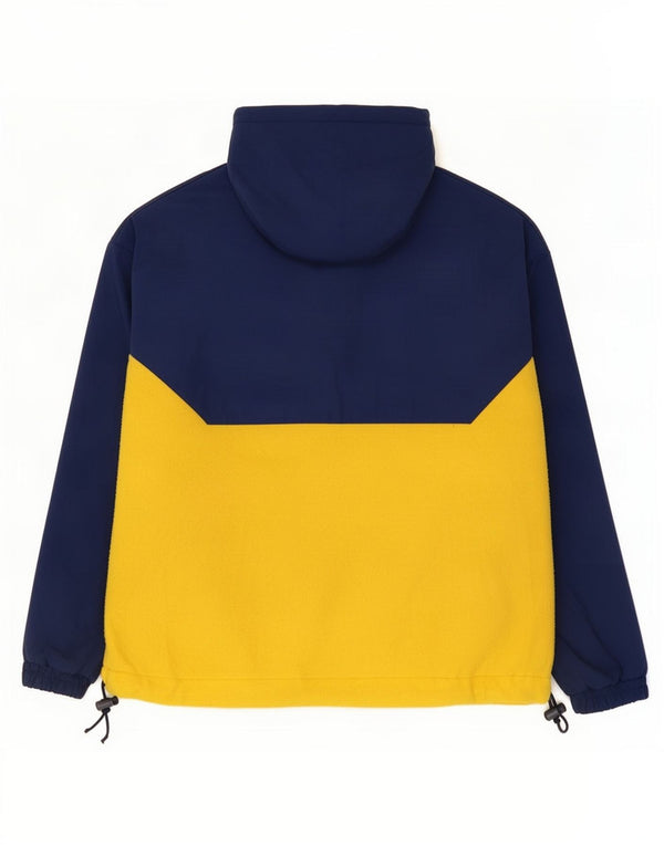 Gap Giacca anorak da uomo con cappuccio UK 40 Large Blu Colourblock Nylon