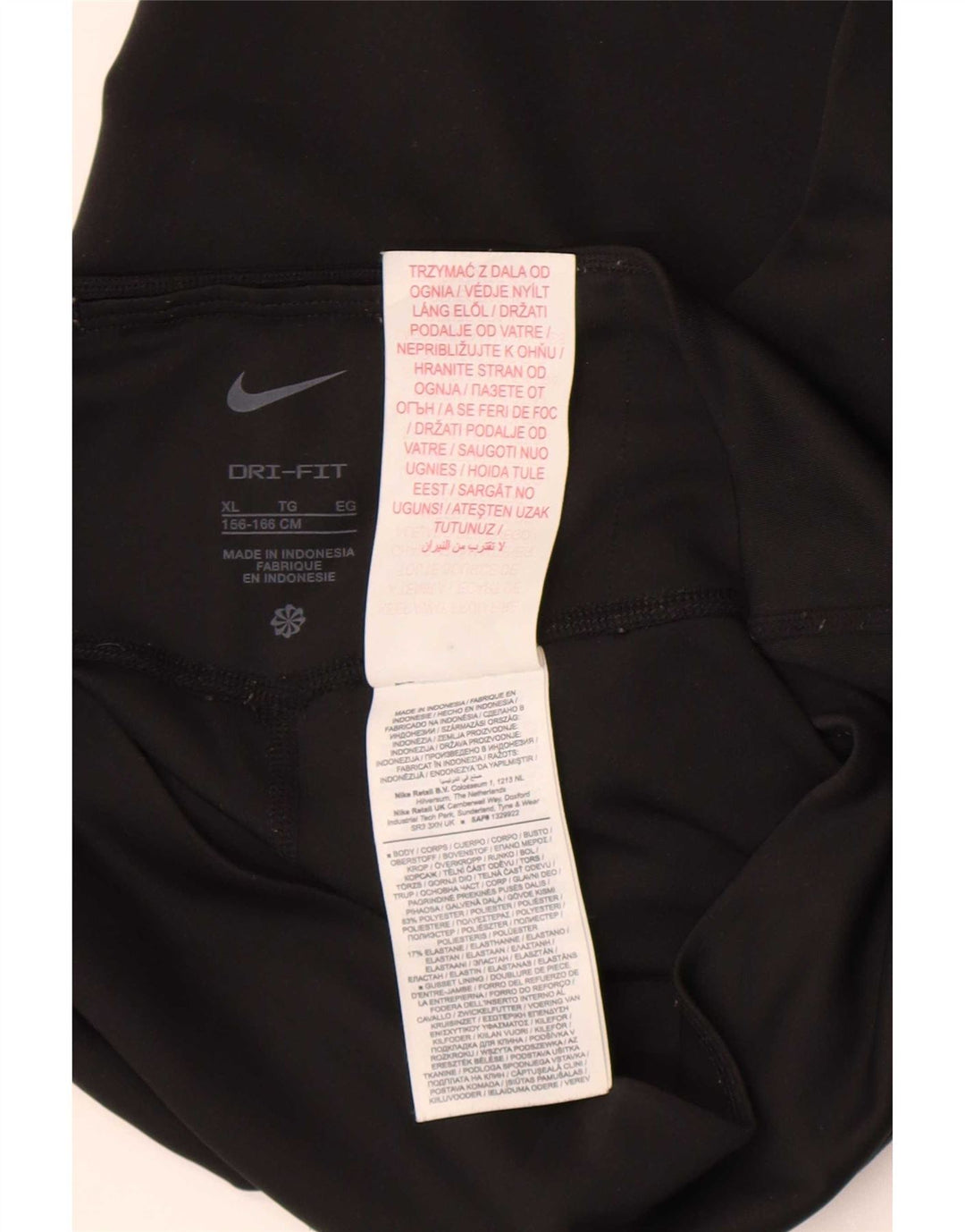 Leggings Nike Dri Fit per ragazze 13-14 anni XL Poliestere nero
