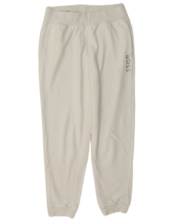 Hugo Boss Womens Graphic Tracksuit Trousers Joggers UK 14 Medium White