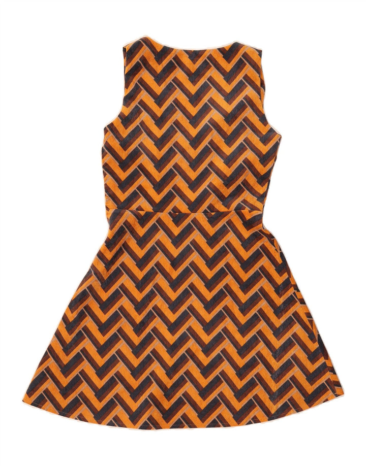 COMPANIA FANTASTICA Womens A-Line Dress UK 10 Small Multicoloured Chevron Vintage Compania Fantastica and Second-Hand Compania Fantastica from Messina Hembry 