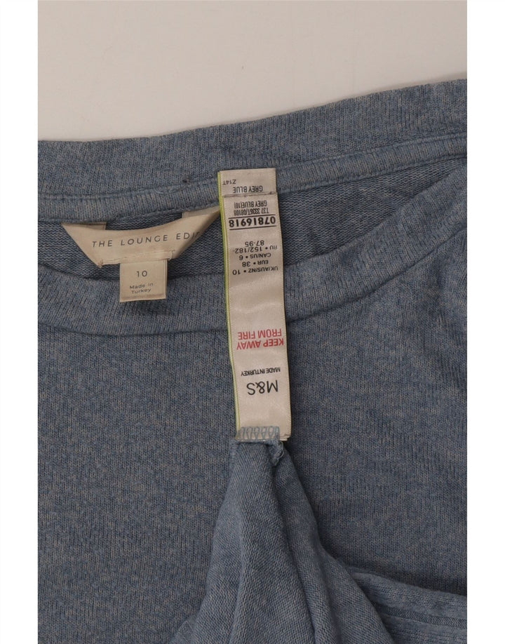 MARKS & SPENCER Maglione oversize da donna con scollo a barca UK 10 Piccolo Blu