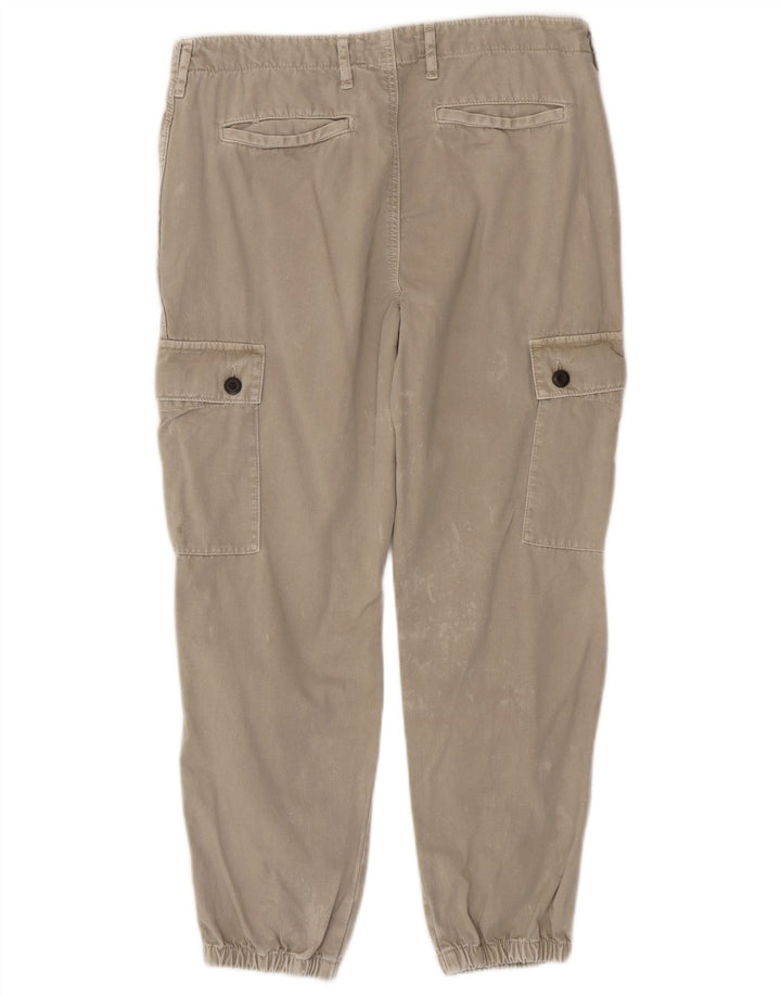 Pantaloni cargo da jogging da donna Zara EU 38 piccoli W28 L26 Beige