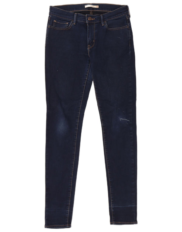 Levi's Womens 710 Super Skinny Jeans W29 L32 Navy Blue Cotton