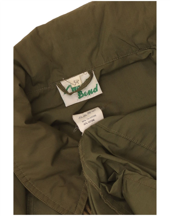 Giacca a vento vintage da uomo IT 54 2XL Poliestere kaki