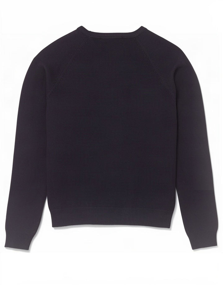 Maglione Zara da donna con scollo a V UK 12 blu navy medio