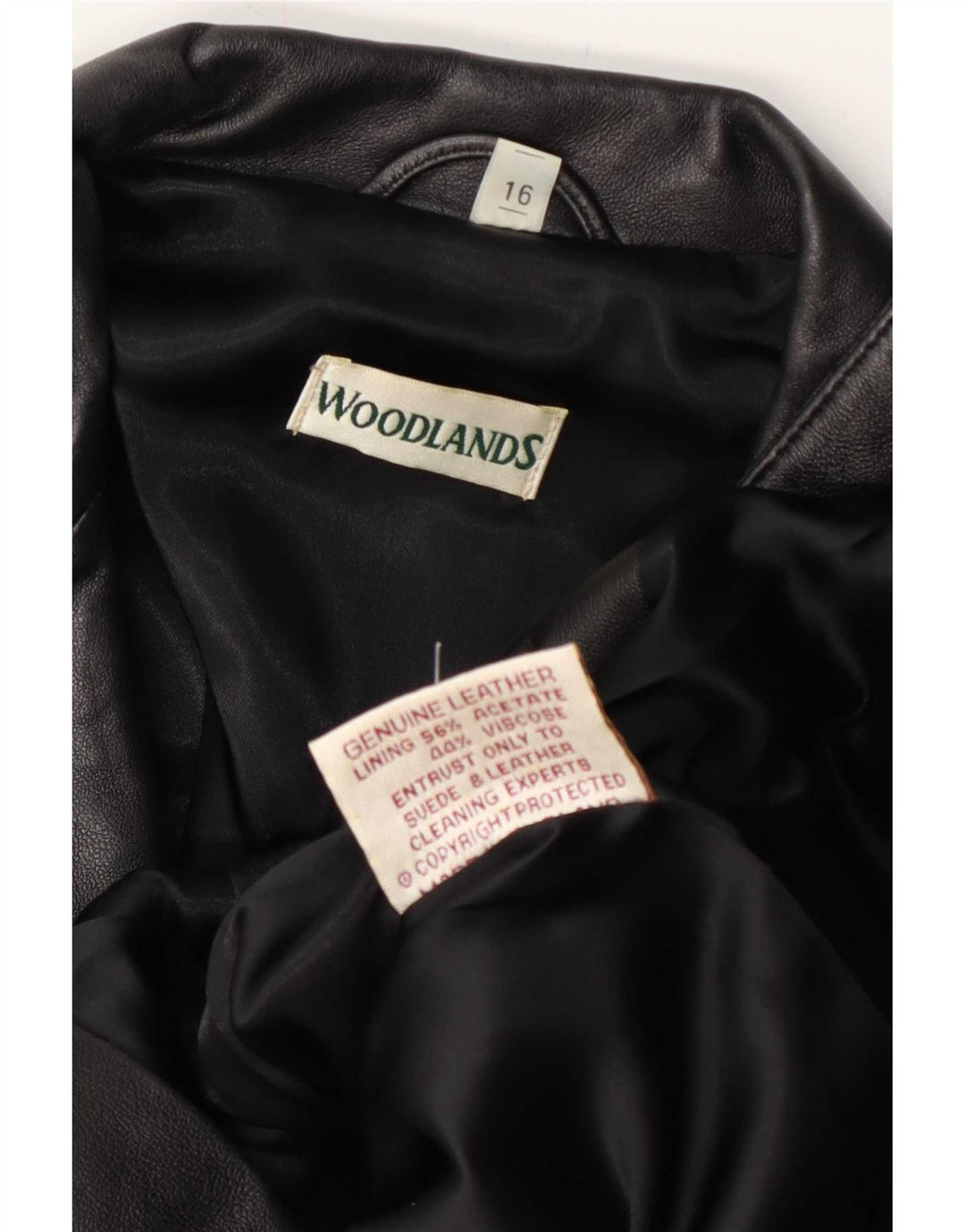 Giacca blazer in pelle Woodlands da donna Sardar UK 16 grande nera