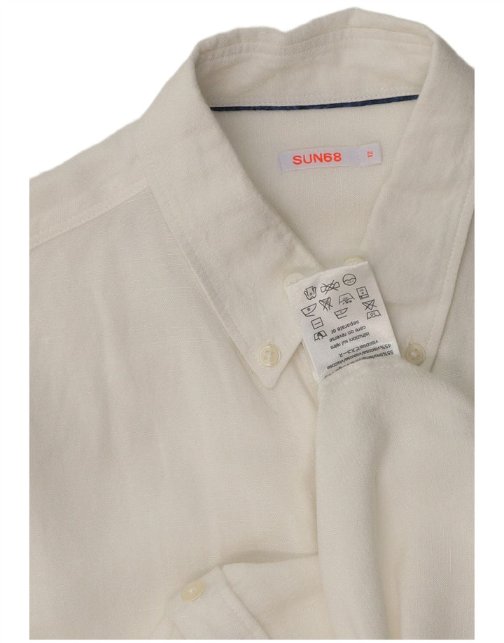 Camicia per ragazzi SUN68 11-12 anni in lino bianco