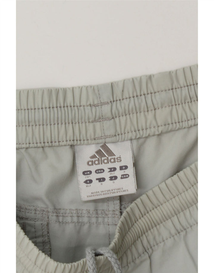Pantaloni della tuta da donna Adidas UK 12 Poliestere grigio medio