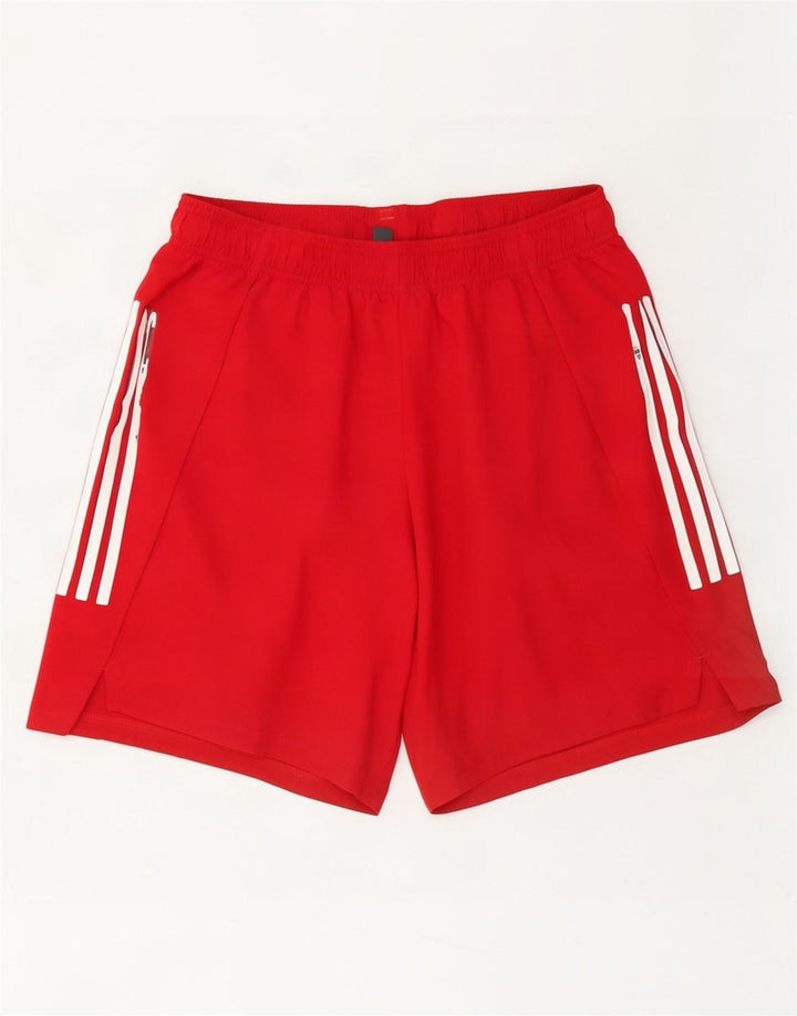 Pantaloncini sportivi Adidas da uomo Prime blu, grandi, in poliestere rosso