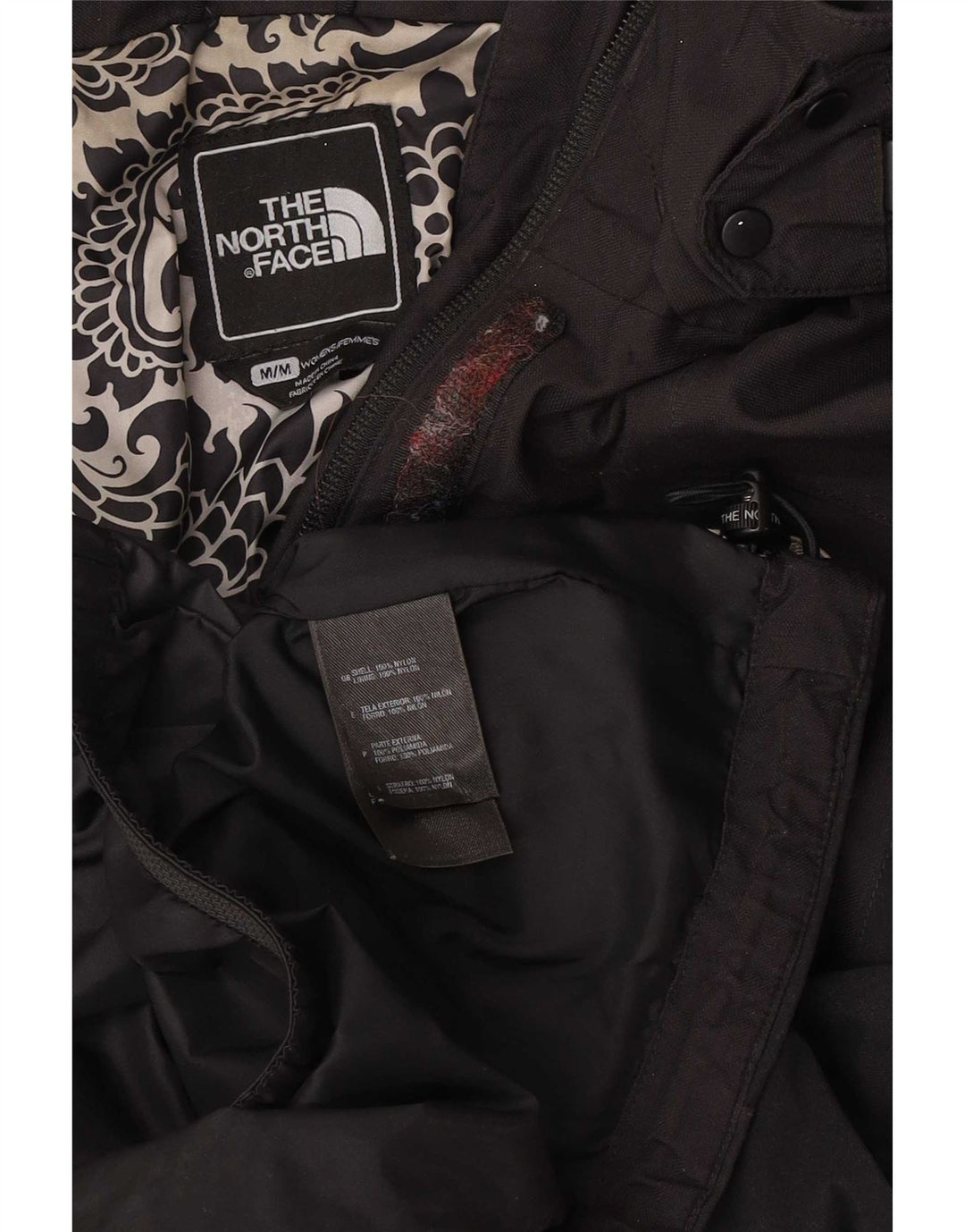 Giacca antipioggia con cappuccio da donna The North Face UK 12 nylon nero medio