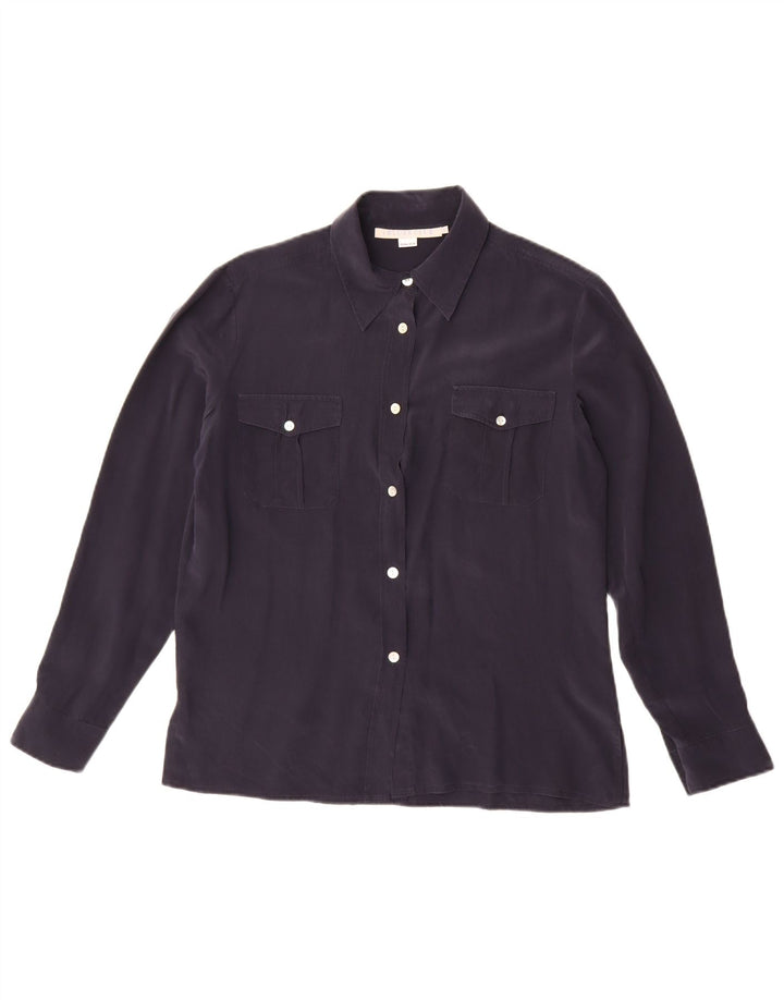 Camicetta camicia da donna i Blues IT 44 Seta blu navy medio