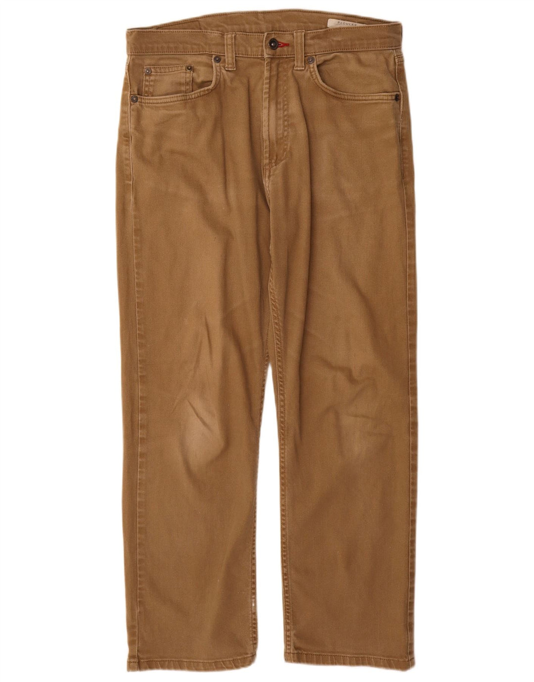 Jeans dritti regolari da uomo Marks & Spencer W32 L29 cotone beige