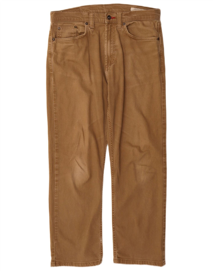 Jeans dritti regolari da uomo Marks & Spencer W32 L29 cotone beige