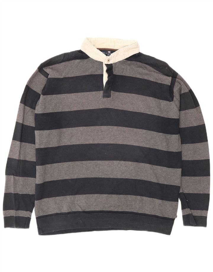 Marks & Spencer maglione da uomo con collo a polo blu Harbour grande grigio