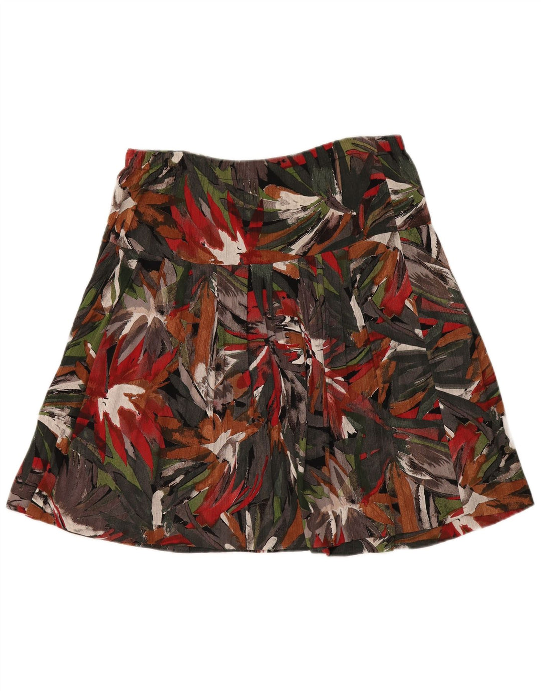 Gonna a trapezio vintage da donna con motivo astratto W34 grande multicolore