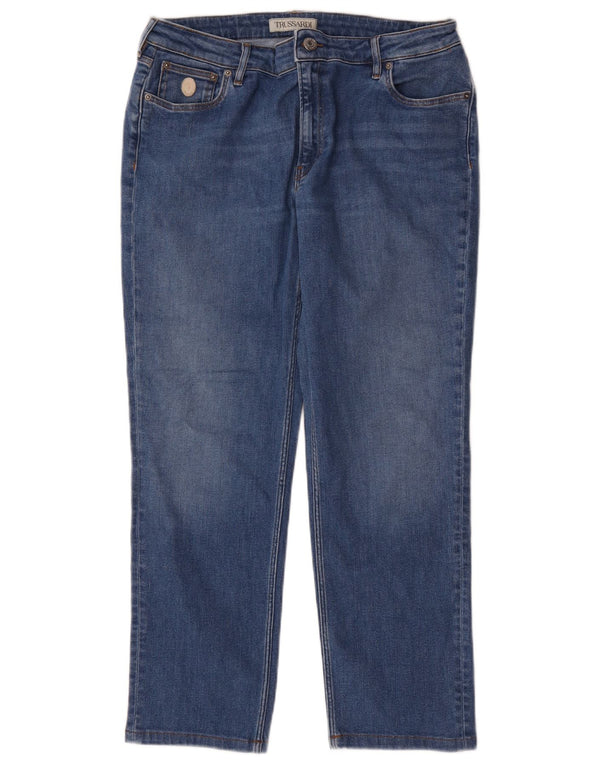 Jeans Dritti Donna Trussardi W35 L26 Cotone Blu